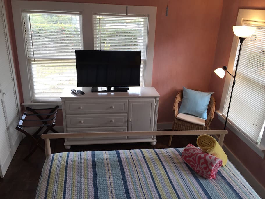 Master queen bedroom tv