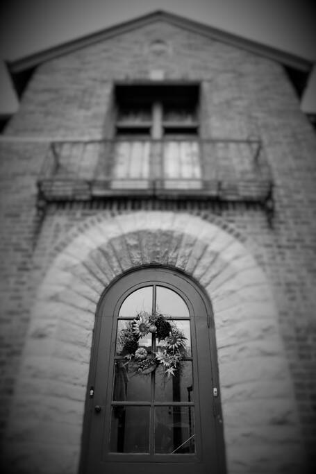 Front arched entry door