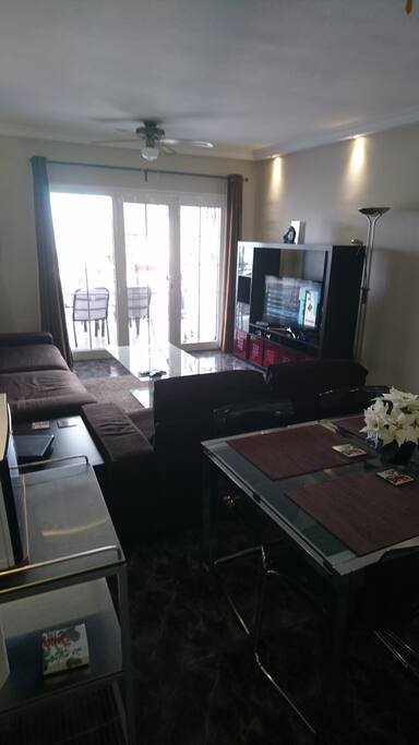 view from kitchen to terrace