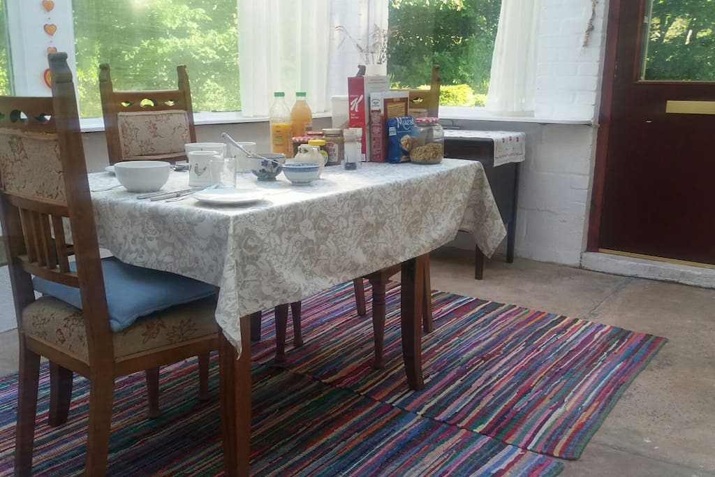 Breakfast in the conservatory
