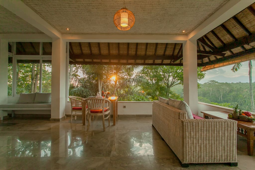 Sunset in the living room