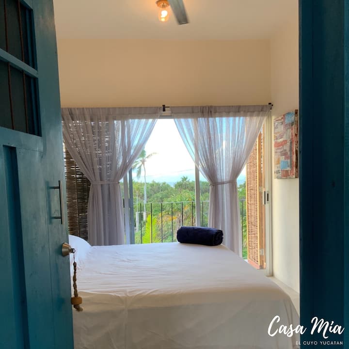 The PalmView Room, located on the second floor, offers easy access to the terrace and provides a beautiful view of the garden and palm trees.