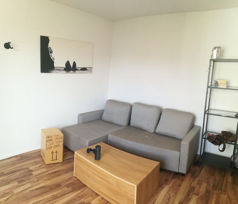 Schlafcouch im Wohnzimmer