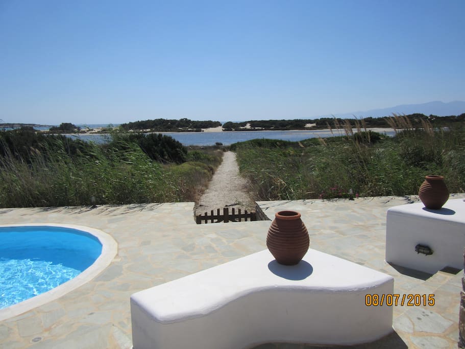 View from villa to lake/sea