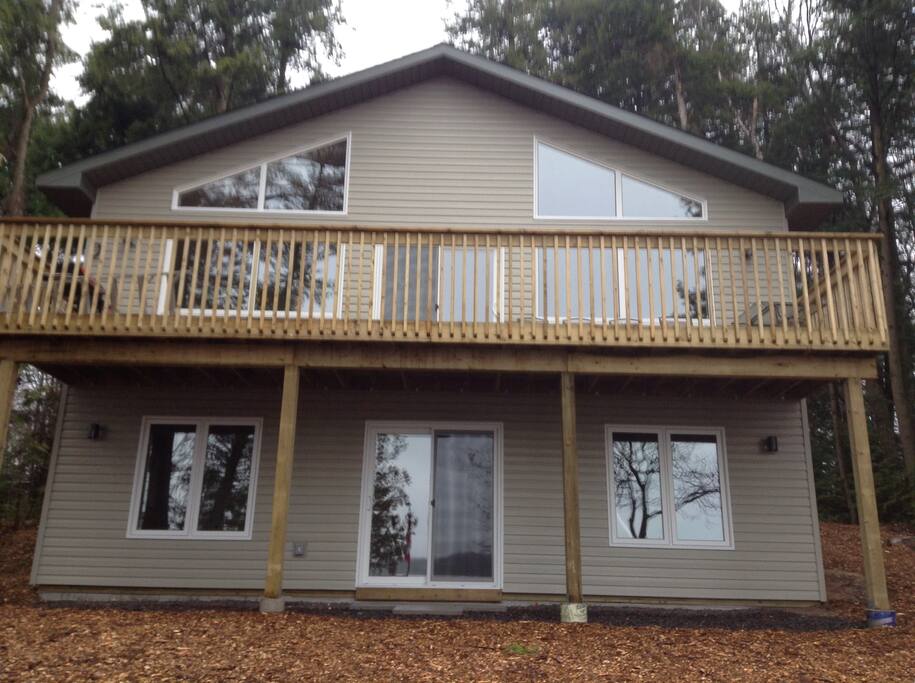 View of the cottage from the lake.