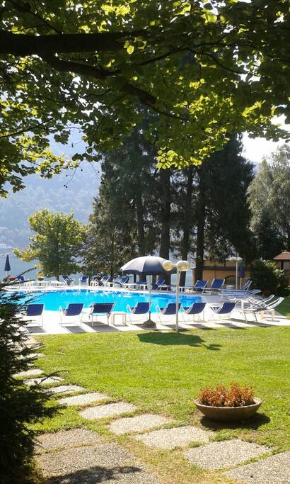 la prima immagine quando si arriva in piscina