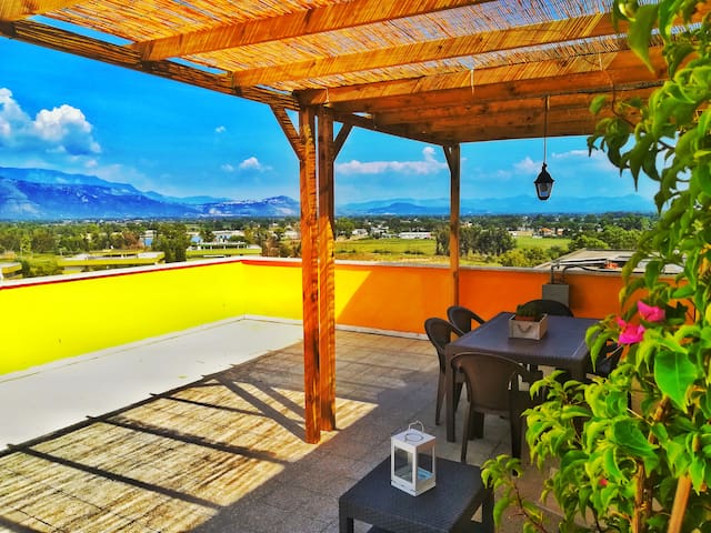 Attic with panoramic terrace