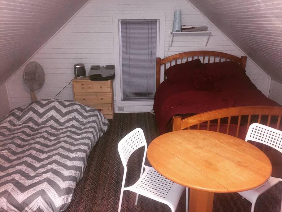 Sleeps up to 4 with air mattress