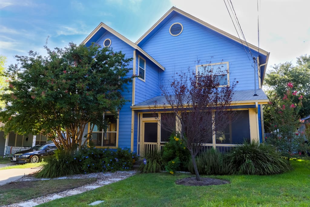 The house- the apartment is the front left corner, with a private entrance on the side. (photo by Tristan Maceiras)