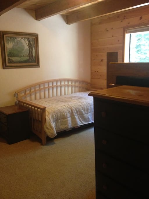 Four twins - trundle bed and bunk bed in the kids' bedroom.