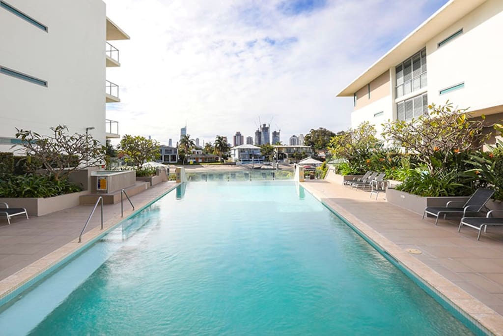 Heated pool and 12 man spa