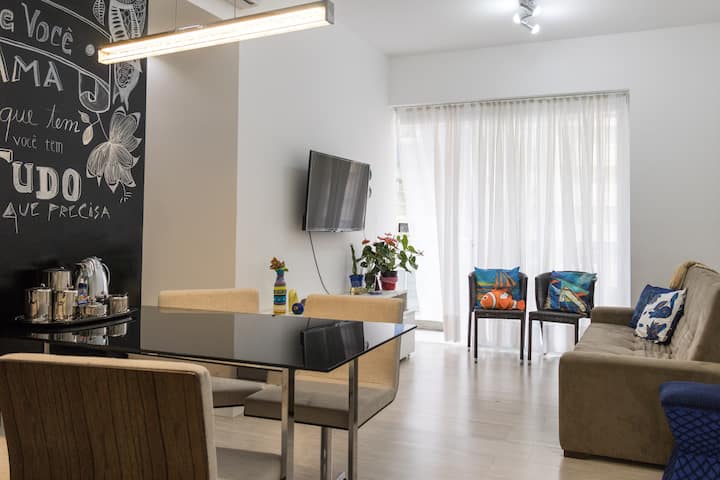 Apartment By The Ocean In Great Leisure Centre - Santos