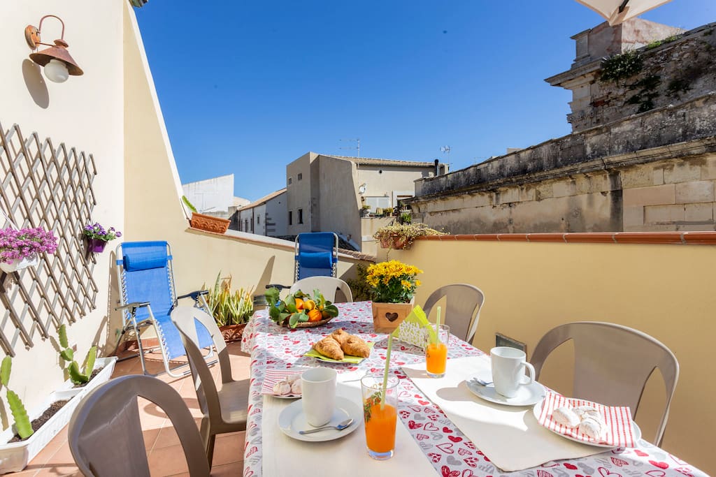 sicilian breakfast in your private and quiet terrace