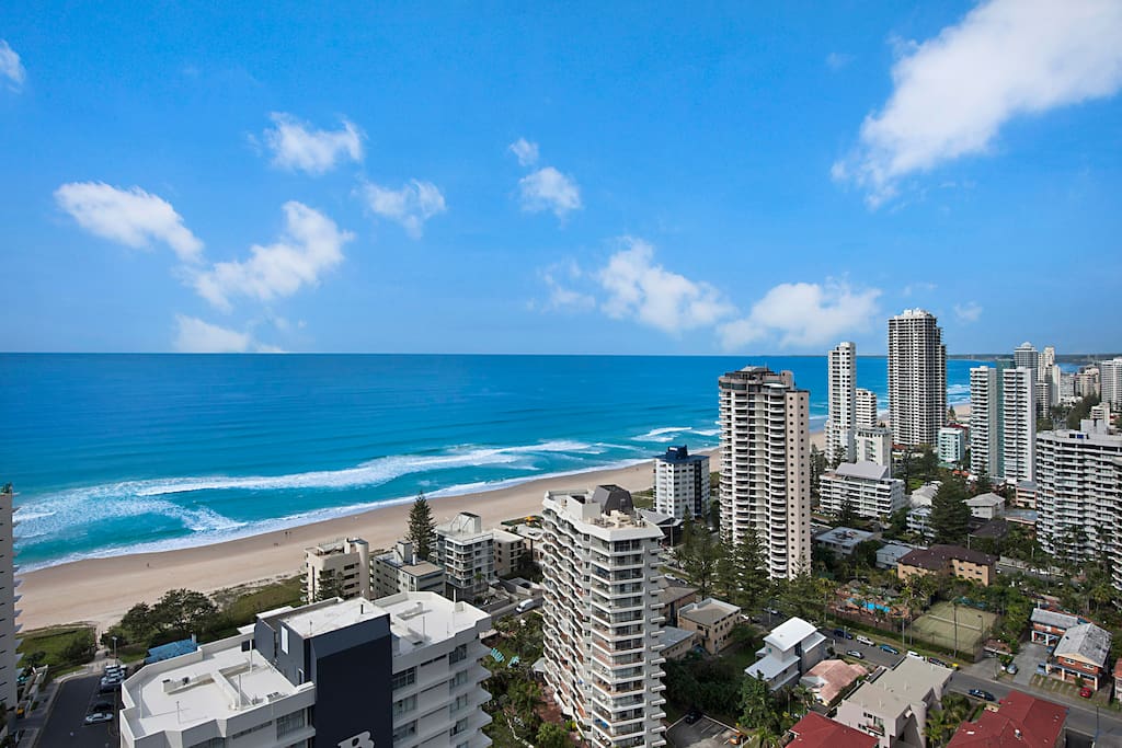 More stunning views of ocean and looking down toward Broadbeach