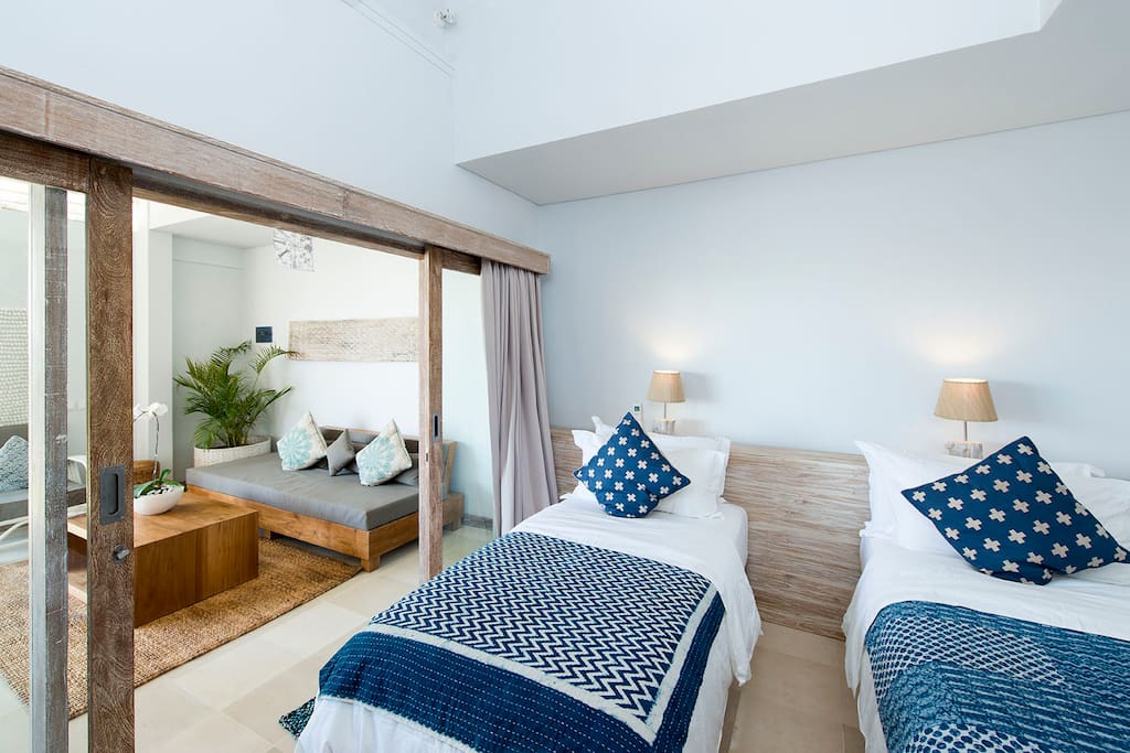 Twin bedding options available