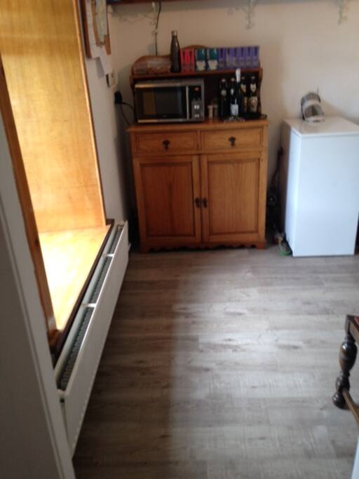 Looking into the kitchen from the ground floor hallway