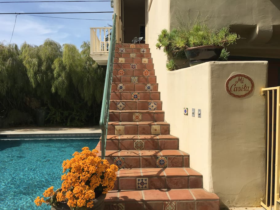 Spanish style entrance - private and secure