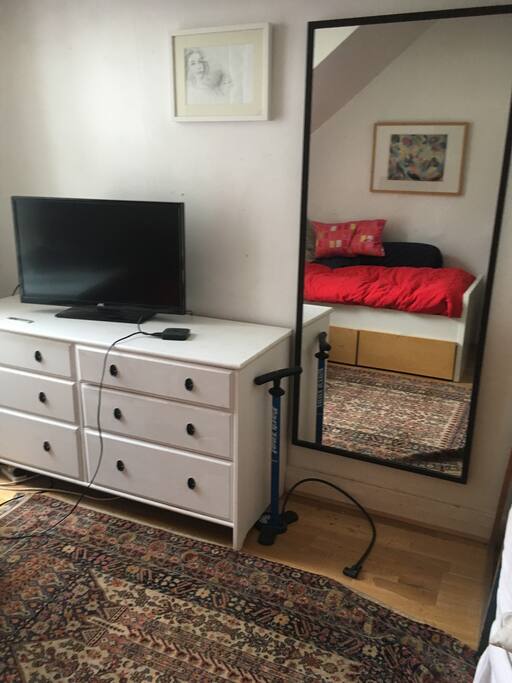 Single bed large room