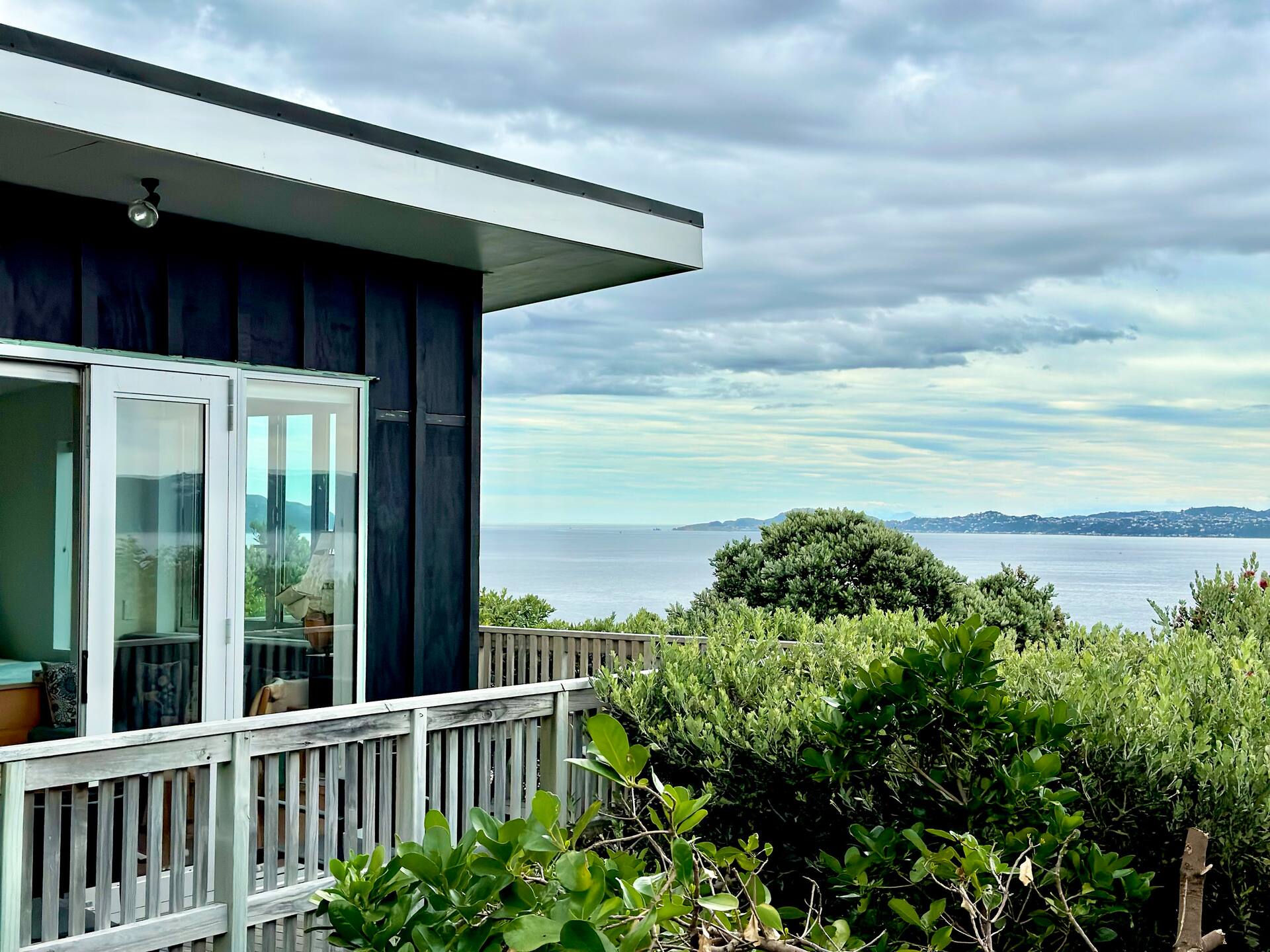 Tree house over Wellington harbour