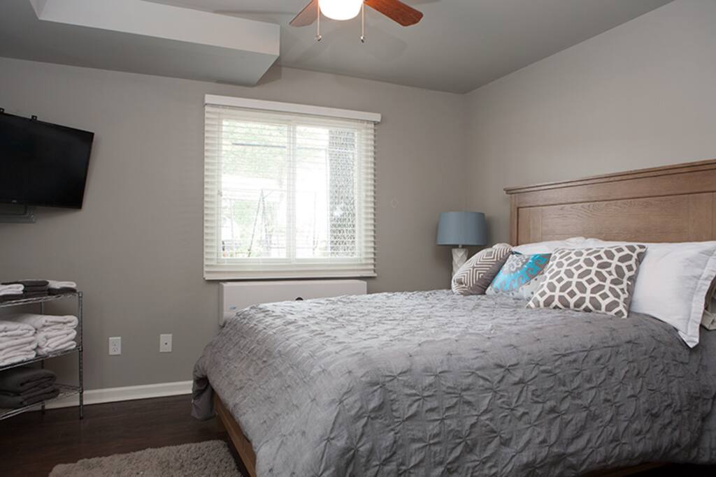 Master bedroom with TV