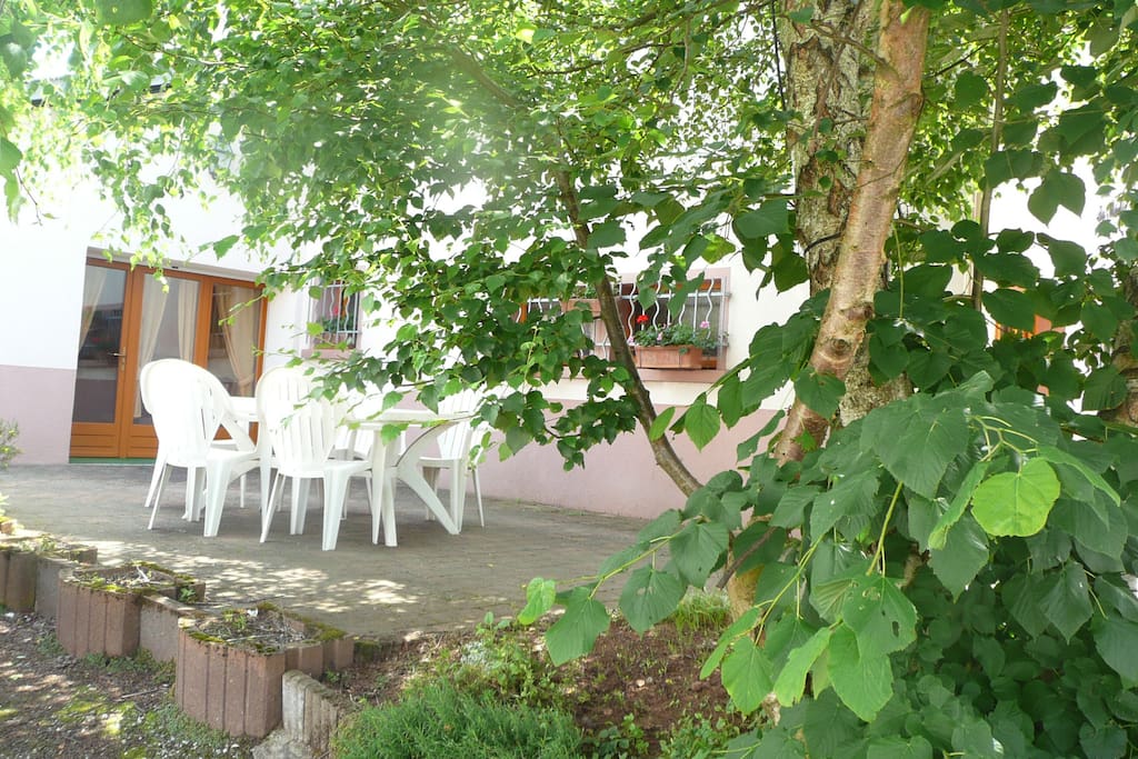 Terrasse ombrager de l'appartement