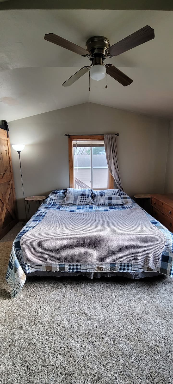 King bed in main bedroom