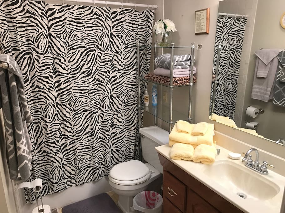 Private bathroom attached to bedroom for guests
