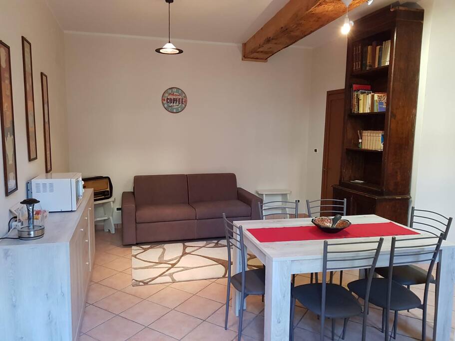Soggiorno living con divano letto