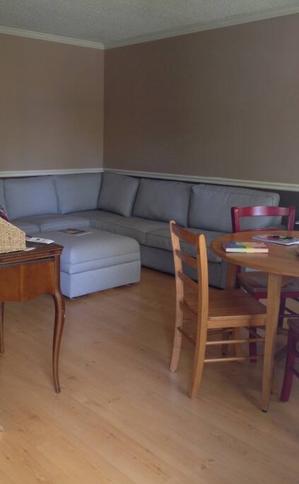 As you enter the house, you'll find the parlor and dining area to your right.