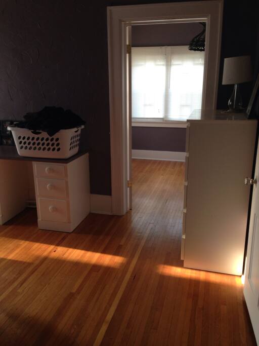This is another angle of bedroom one.