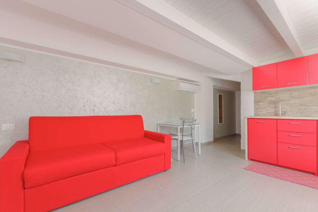 sala con divano letto