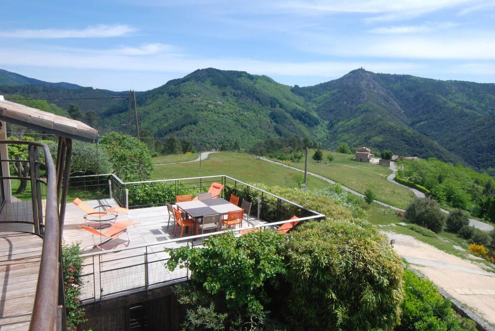 vue sur les paysages depuis le solarium