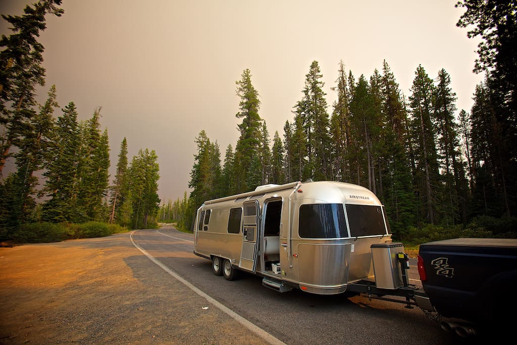 Our beautiful 28' Airstream International (Serenity Edition) is modern and comfy!