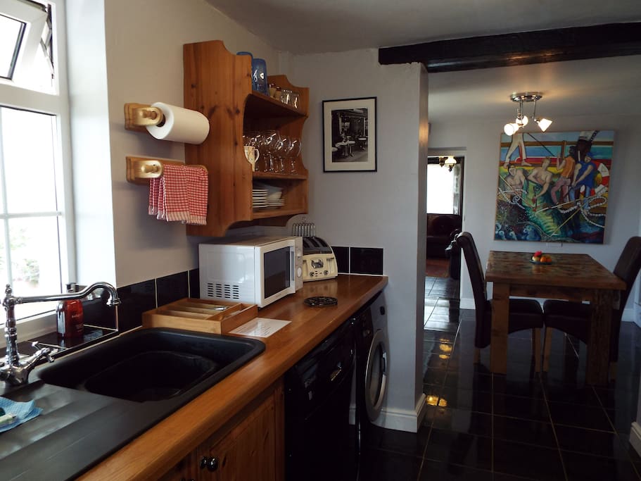 Our kitchen leads into the dining room