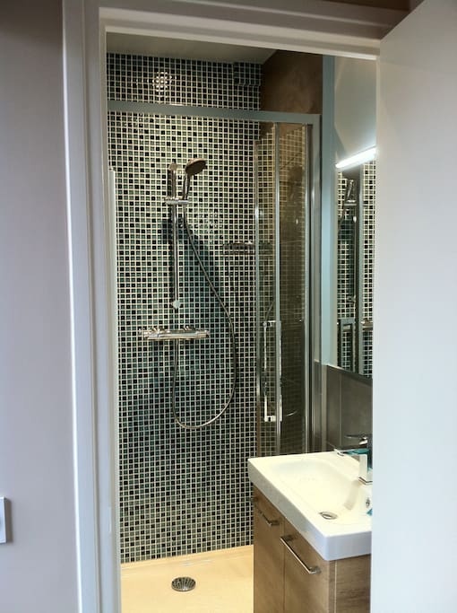 Petite salle de bain très cosy et moderne