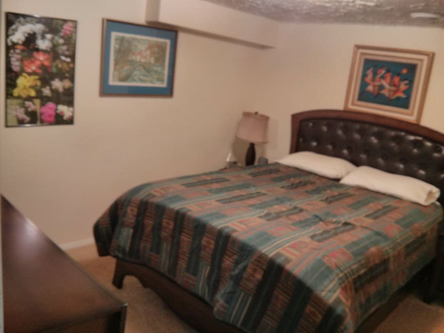 Private bedroom in walkout basement. Sleeps 1.