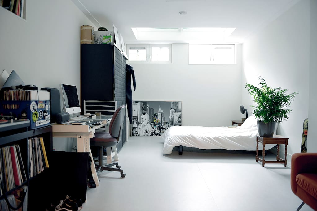 Spacious private room with Edward the plant to keep you company.