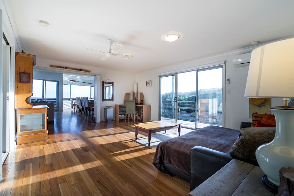 Second living area which runs into an open plan kitchen