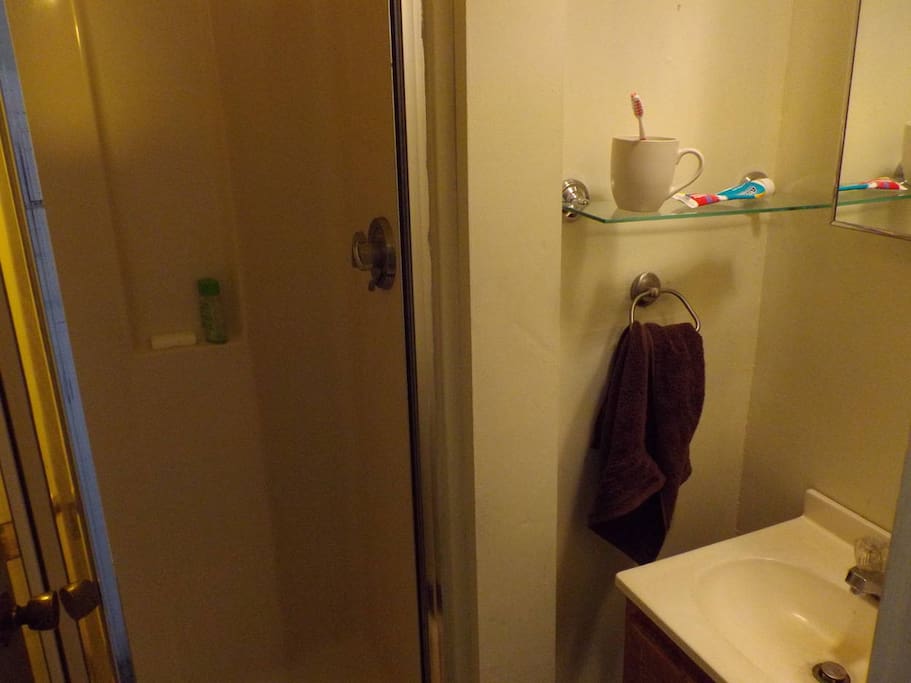 the bathroom