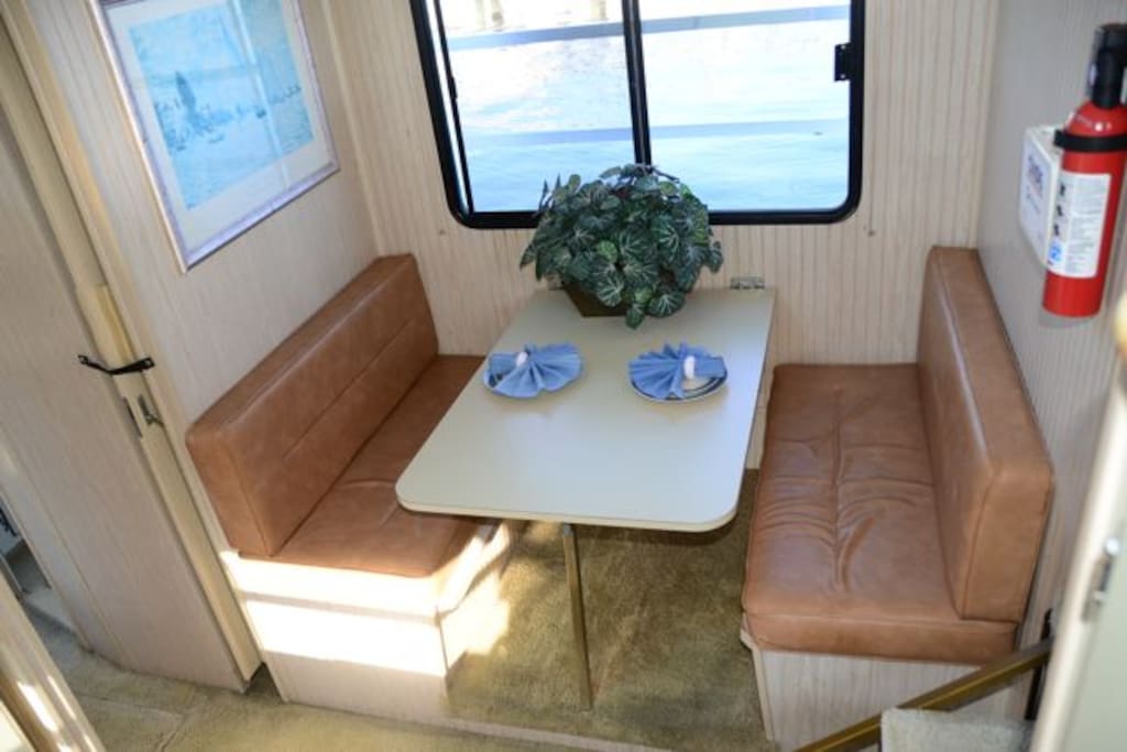 Cozy eating area with a view that can't be found anywhere else.