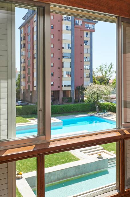 Pool view from the window