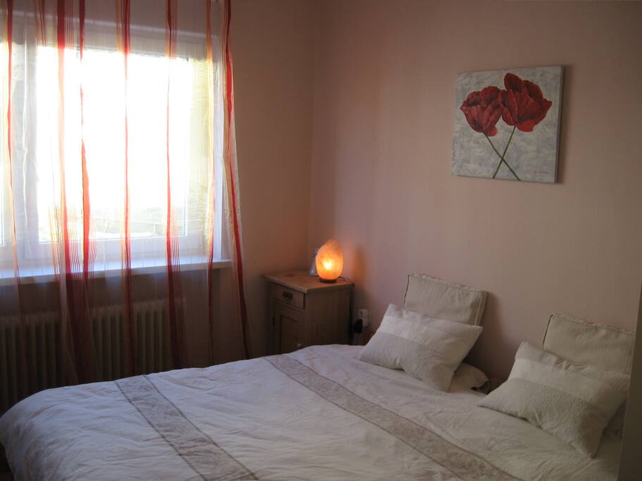 Bedroom. Two single beds together or seperate. You choose.