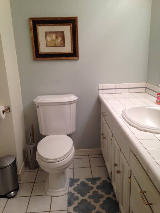 Hall bath with tub/shower