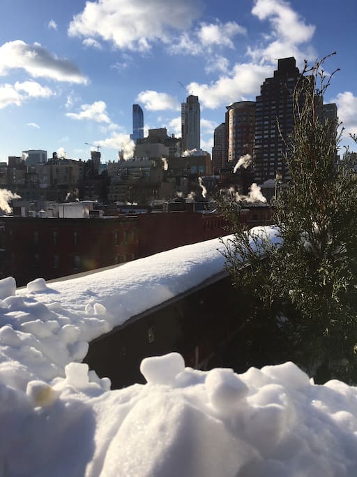 High walls with sweeping city views