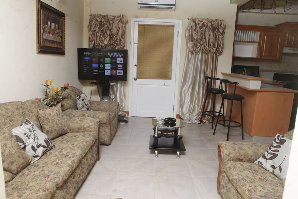 The living room area