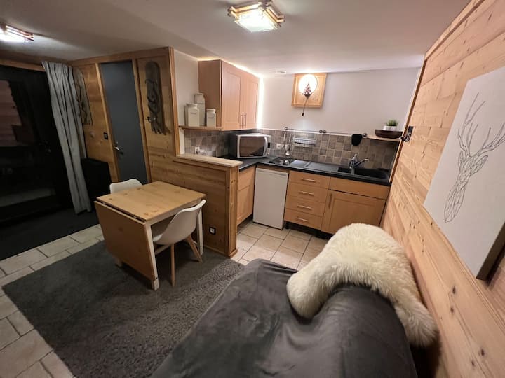 Სამზარეულო ოთახი ბინა T2 Chalet la Gardette