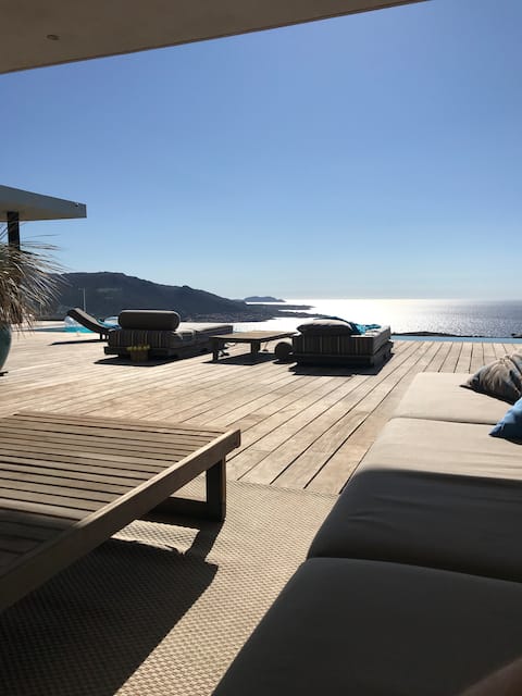 Modern villa with panoramic sea views.