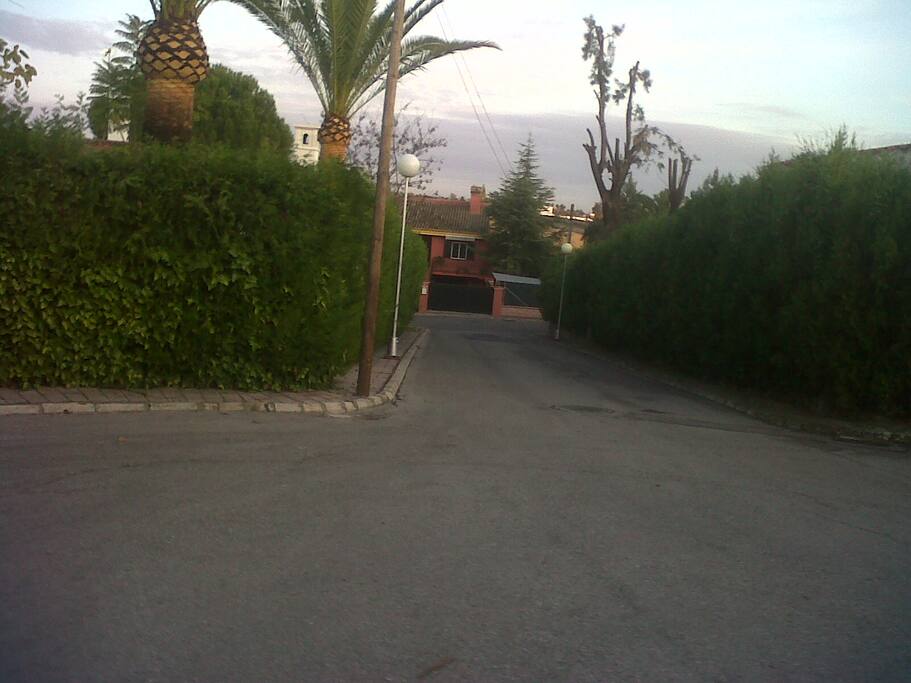 Calzada de acceso al chalet.