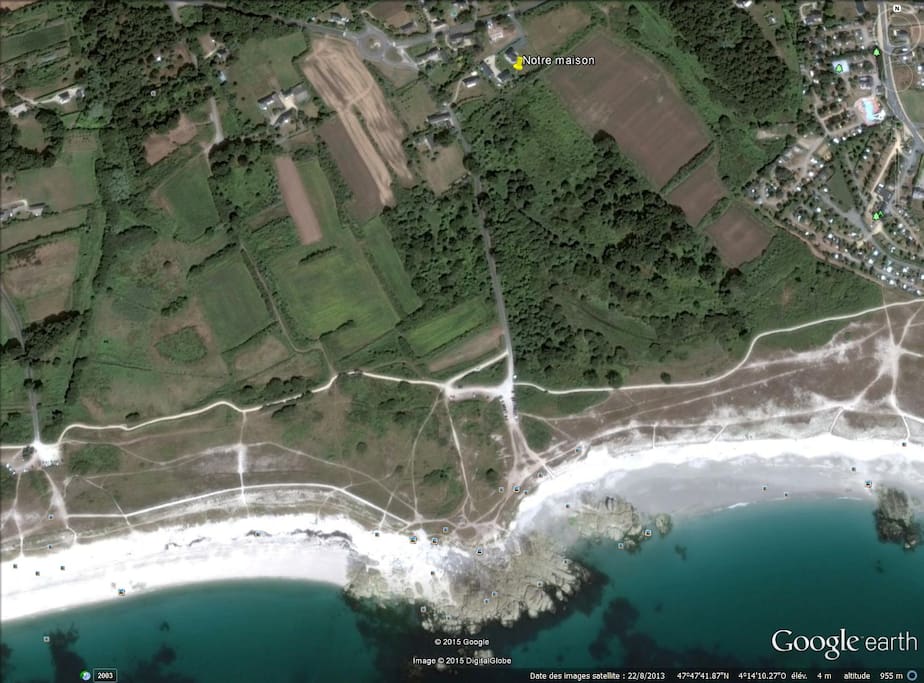 300m from 2 beaches