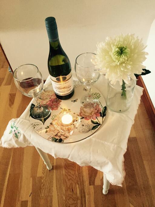 A complimentary welcome wine to relax into your trip.